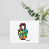 Babushka - Matryoshka Feestdagenkaart (Staand voorkant)
