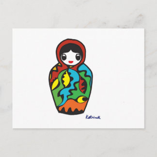 Babushka - Matryoshka Feestdagenkaart