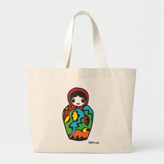 Babushka - Matryoshka Grote Tote Bag (Voorkant)