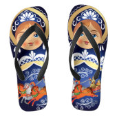 Babushka Matryoshka Russische dollar Teenslippers (Voetbed)