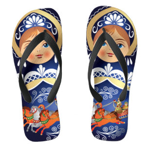 Babushka Matryoshka Russische dollar Teenslippers