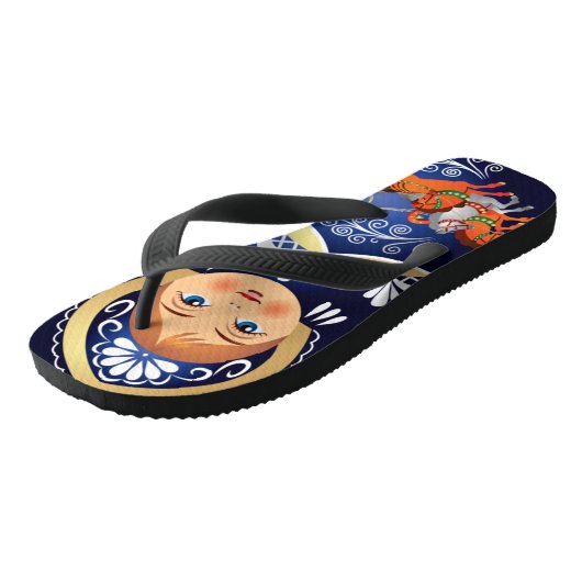 Babushka Matryoshka Russische dollar Teenslippers (Schuin)