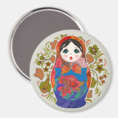 Babushka Russische Nesting Dolls Magneet (Voorkant / Achterkant)