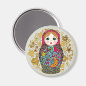 Babushka Russische Nesting Dolls Matrioshka Magnet (Voorkant / Achterkant)