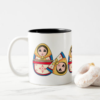 Babushka Ukraine Nesting Dolls Coffee Mok