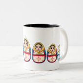 Babushka Ukraine Nesting Dolls Coffee Mok (Voorkant rechts)