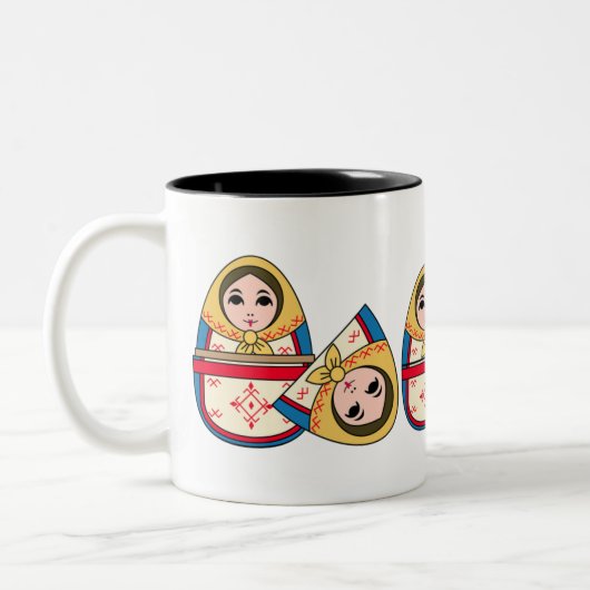 Babushka Ukraine Nesting Dolls Coffee Mok (Links)