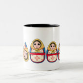 Babushka Ukraine Nesting Dolls Coffee Mok (Center)