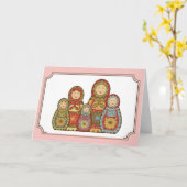 Babushka Wenskaart - "Happy smiles" Kaart (Gele Bloem)