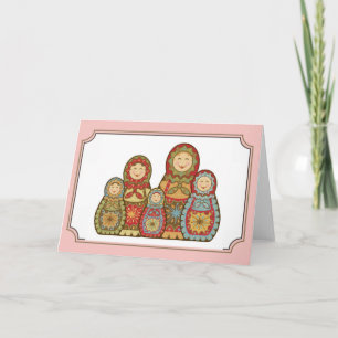 Babushka Wenskaart - "Happy smiles" Kaart