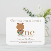 Baby 1 Beer eerste verjaardag Kaart (Staand voorkant)
