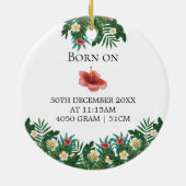 Baby 1 eerste kerstdag tropische regenwouden keramisch ornament (Achterkant)