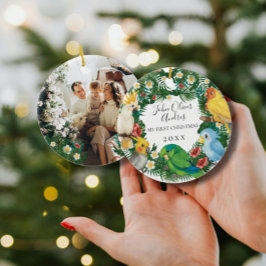 Baby 1 eerste kerstdag tropische regenwouden keramisch ornament