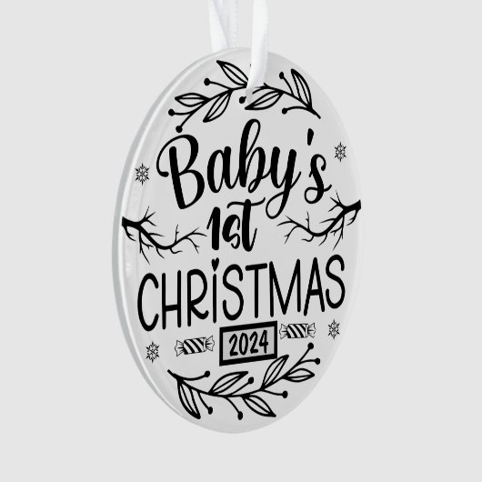 Baby 1 kerst ornament (voorkant)