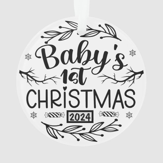 Baby 1 kerst ornament (achterkant)