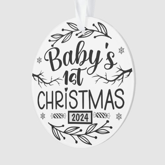 Baby 1 kerst ornament (voorkant)