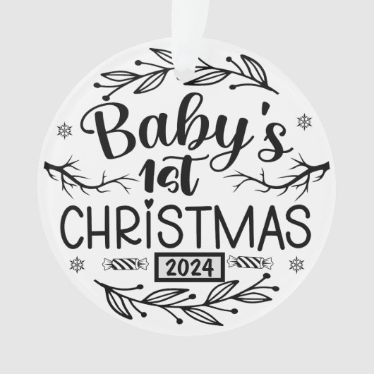 Baby 1 kerst ornament (voorkant)