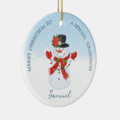 Baby 1 Kerstmis Snowman Ornament (Rechts)