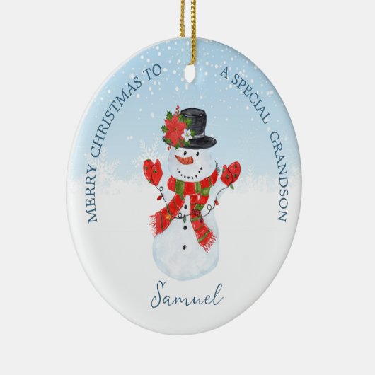 Baby 1 Kerstmis Snowman Ornament (Rechts)