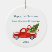 Baby 1 Kerstmis Snowman Ornament (Achterkant)