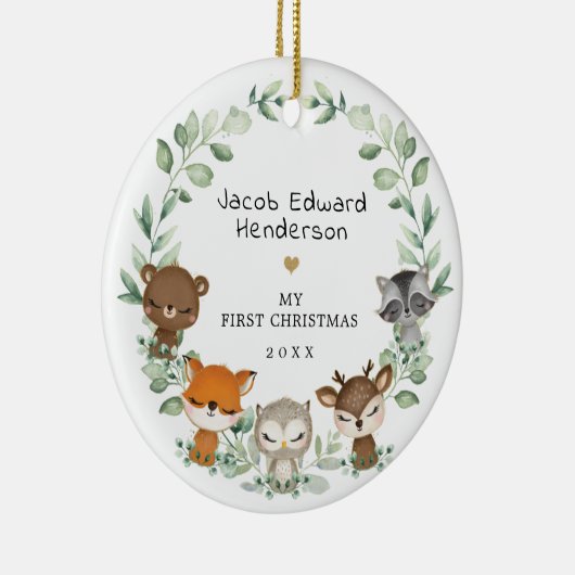 Baby 1e Eerste Kerstdag Keramisch Ornament (Rechts)