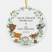 Baby 1e Eerste Kerstdag Keramisch Ornament (Voorkant)