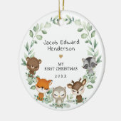 Baby 1e Eerste Kerstdag Keramisch Ornament (Links)
