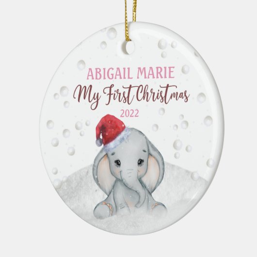 Baby 1e eerste kerstfeestdag keramisch ornament (Links)