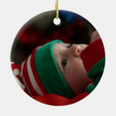 Baby 1e eerste kerstfeestdag Red Truck Keramisch Ornament (Achterkant)