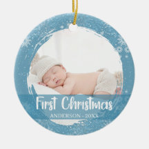 Baby 1e Eerste Kerstmis Schattige snowflake
