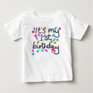 Baby 1e jubileum T-shirt voor de eerste verjaardag