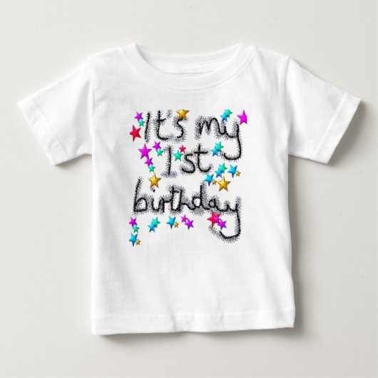 Baby 1e jubileum T-shirt voor de eerste verjaardag (Voorkant)