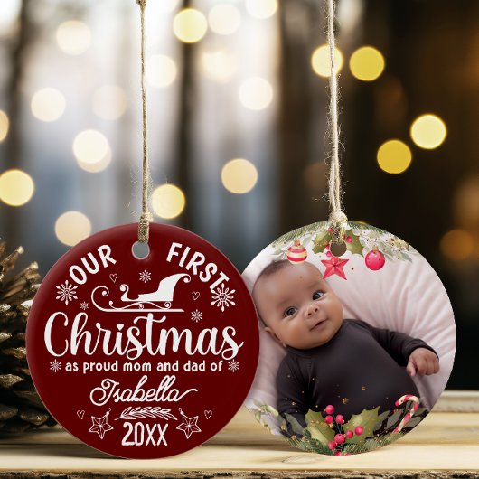 Baby 1e Kerst Home Decor Keramisch Ornament