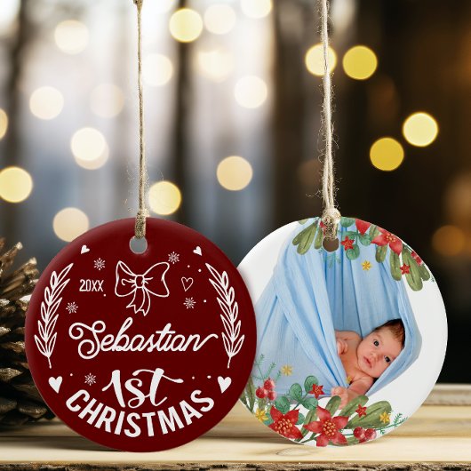 Baby 1e Kerst Home Decor Keramisch Ornament