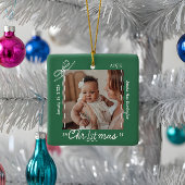Baby 1e Kerst Minimale Hand Getrokken Krabbel Bow Keramisch Ornament