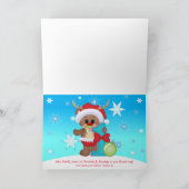 Baby 1e kerst Schattigee eland #1 (binnen) Feestdagen Kaart (Binnen)