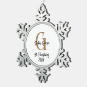 baby 1e kerst sneeuwvlok ingelijst Ornament (Rechts)