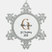 baby 1e kerst sneeuwvlok ingelijst Ornament (Voorkant)