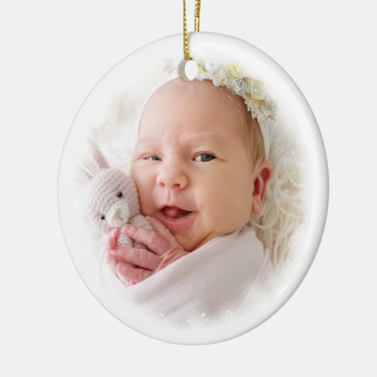 Baby 1e kerstaccent keramisch ornament (Links)