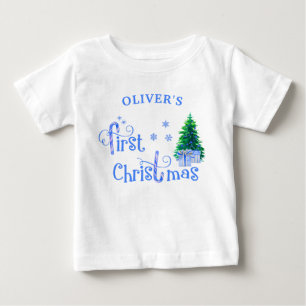 Baby 1e Kerstboom en Blauwe Candi Cane Jongen