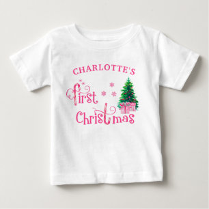 Baby 1e Kerstboom en Roze Snoepriet Meisje