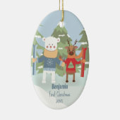 Baby 1e kerstdag — Beer Reindeer Ornament (Rechts)
