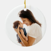 Baby 1e kerstdag kleine Bambi Flowers Dust Cloud Keramisch Ornament (Achterkant)