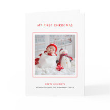 Baby 1e kerstfoto-minimalist gevouwen
