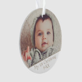 Baby 1e Kerstmis Foto Knuffel Persoonlijk Ornament (voorkant)