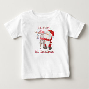 Baby 1e Kerstmis Persoonlijke Santa en Rendieren