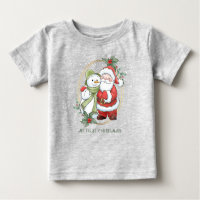 Baby 1e Kerstmis Santa Sneeuwman Rudolph T-shirt