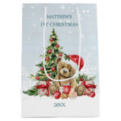 Baby 1e Kerstteddybeer Medium Cadeauzakje (Achterkant)