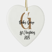 baby 1e kerstversiering keramisch ornament (Rechts)