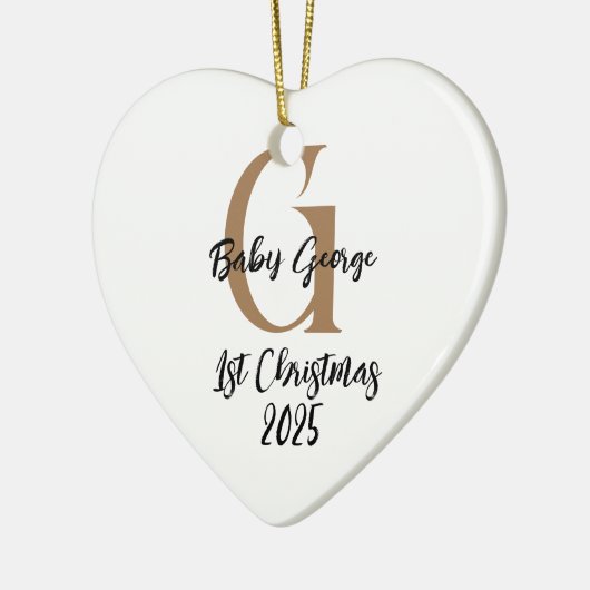 baby 1e kerstversiering keramisch ornament (Links)